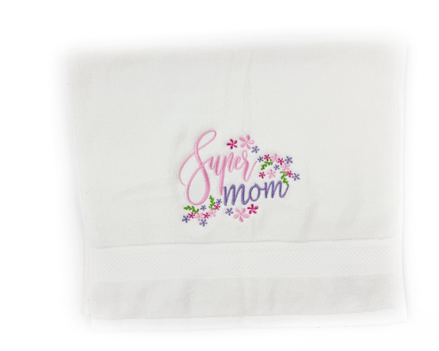 Personalized Embroidered Hand Towel – Custom Gift for Mom, Grandma, or Nana