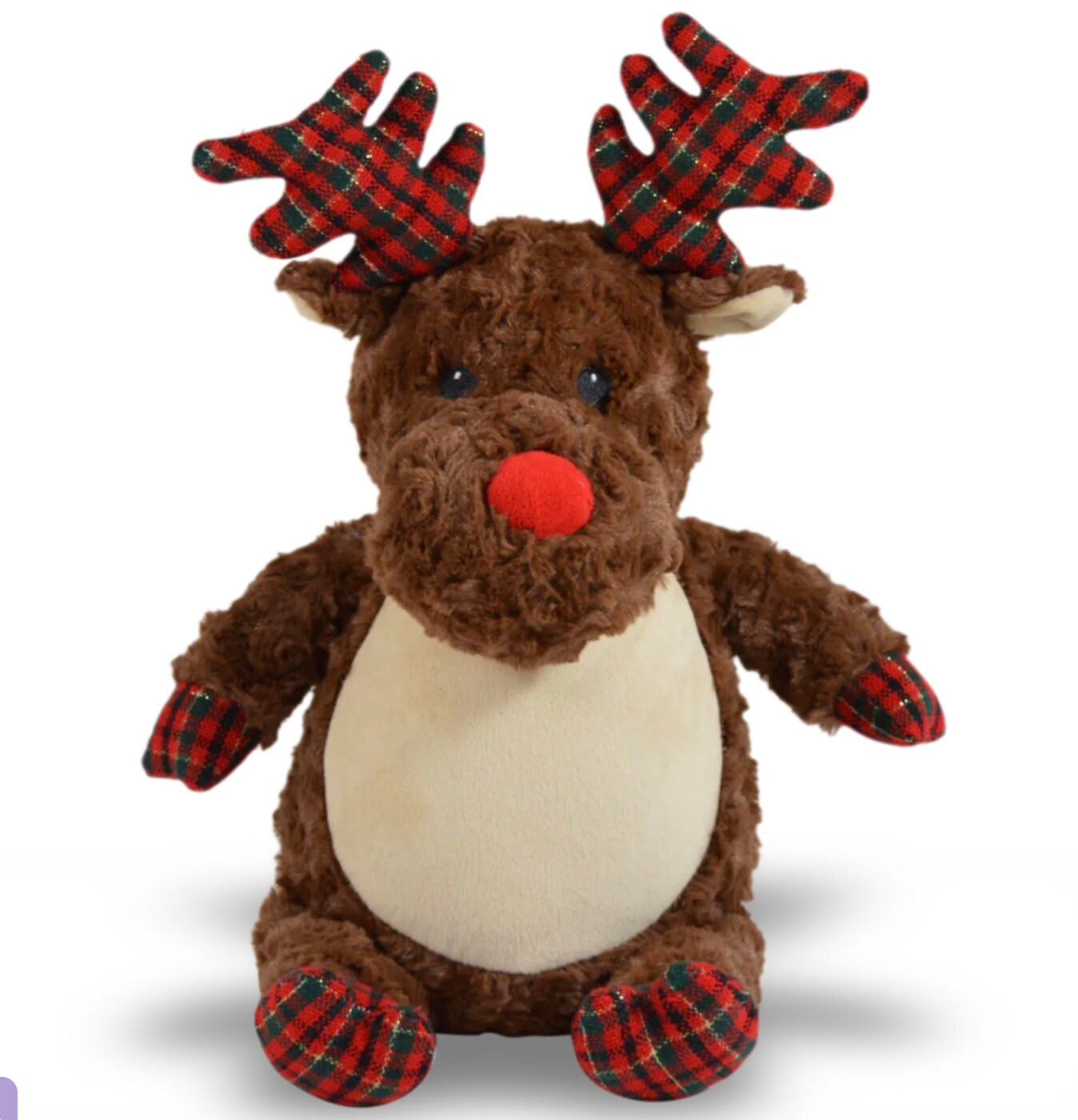 Personalized Brown Reindeer, Christmas Reindeer, Stuffed Animal, Newborn Gift, 1st Birthday Gift, Keepsake