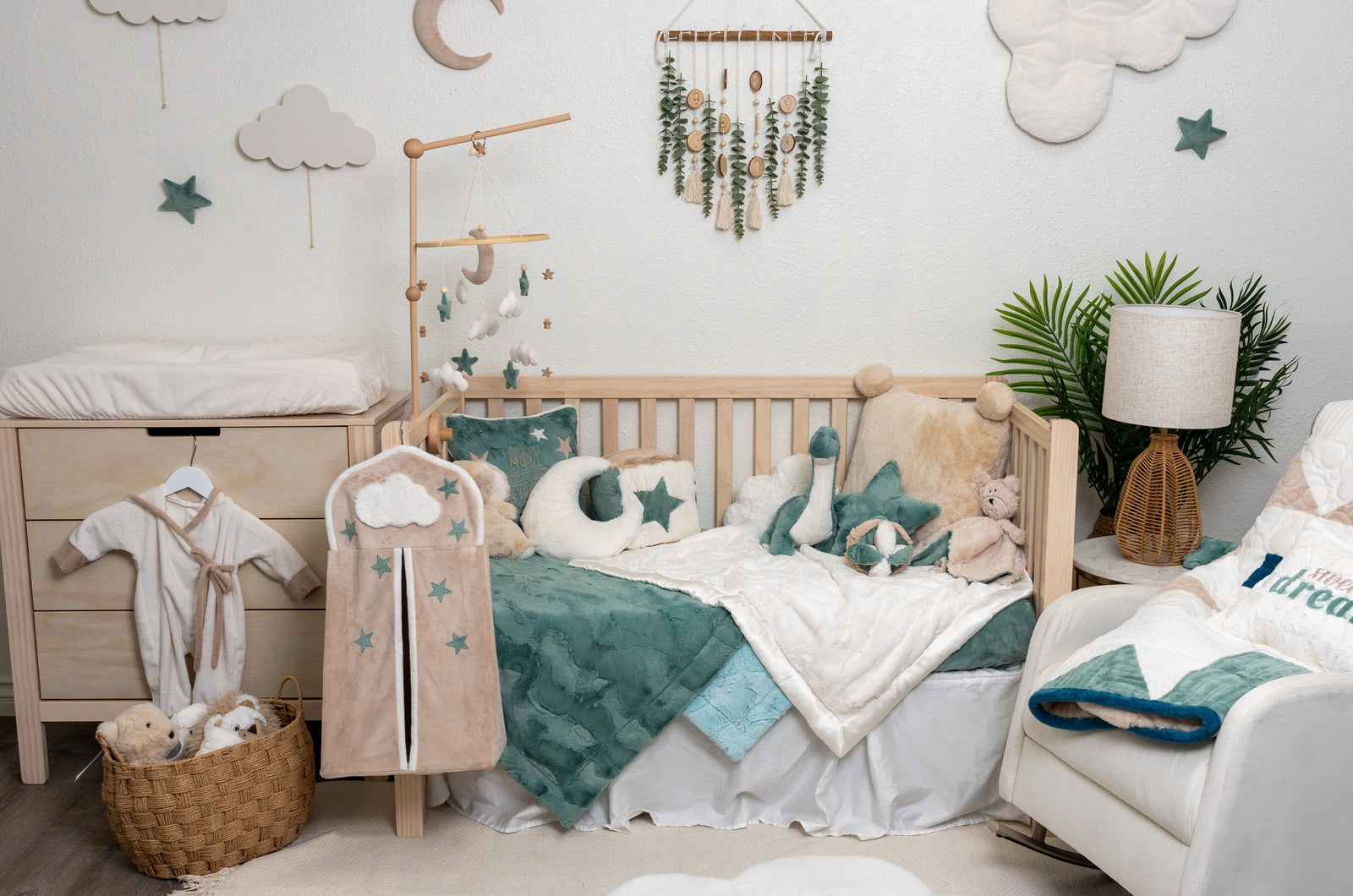Soft plush minky fabric nursery scene showing why minky fabric is a safe baby blanket choice