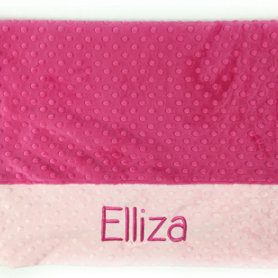 Fuchsia minky pillowcase