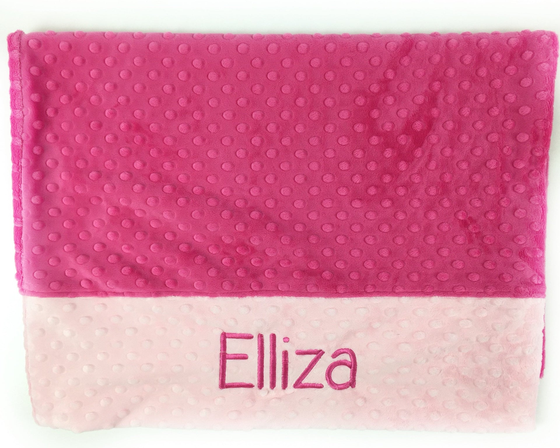 Fuchsia minky pillowcase