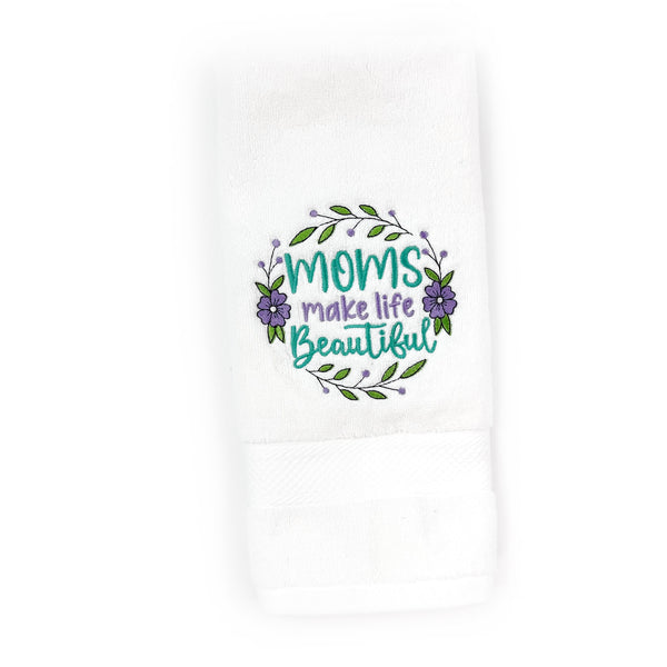Personalized Embroidered Hand Towel – Custom Gift for Mom, Grandma, or Nana
