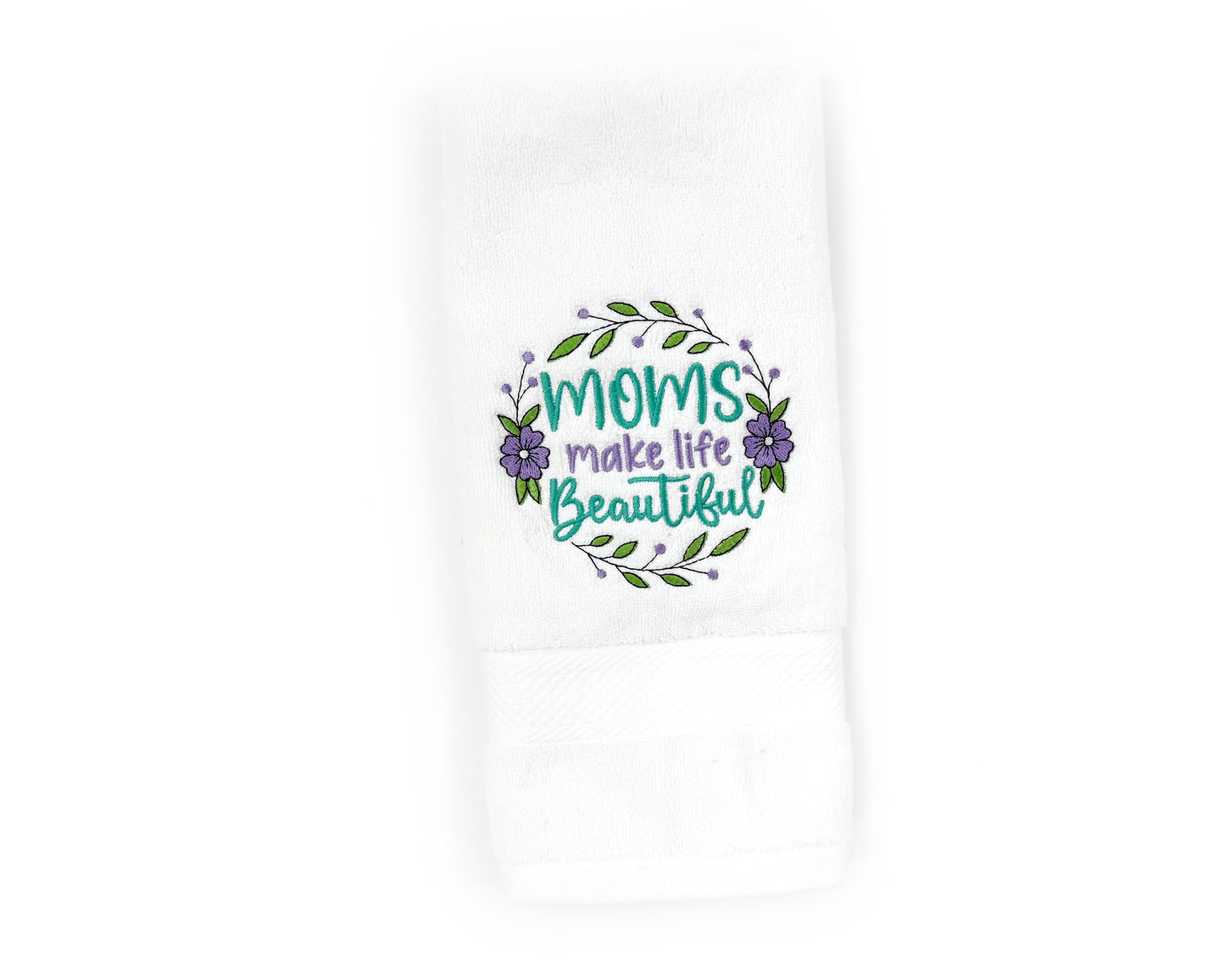 Personalized Embroidered Hand Towel – Custom Gift for Mom, Grandma, or Nana