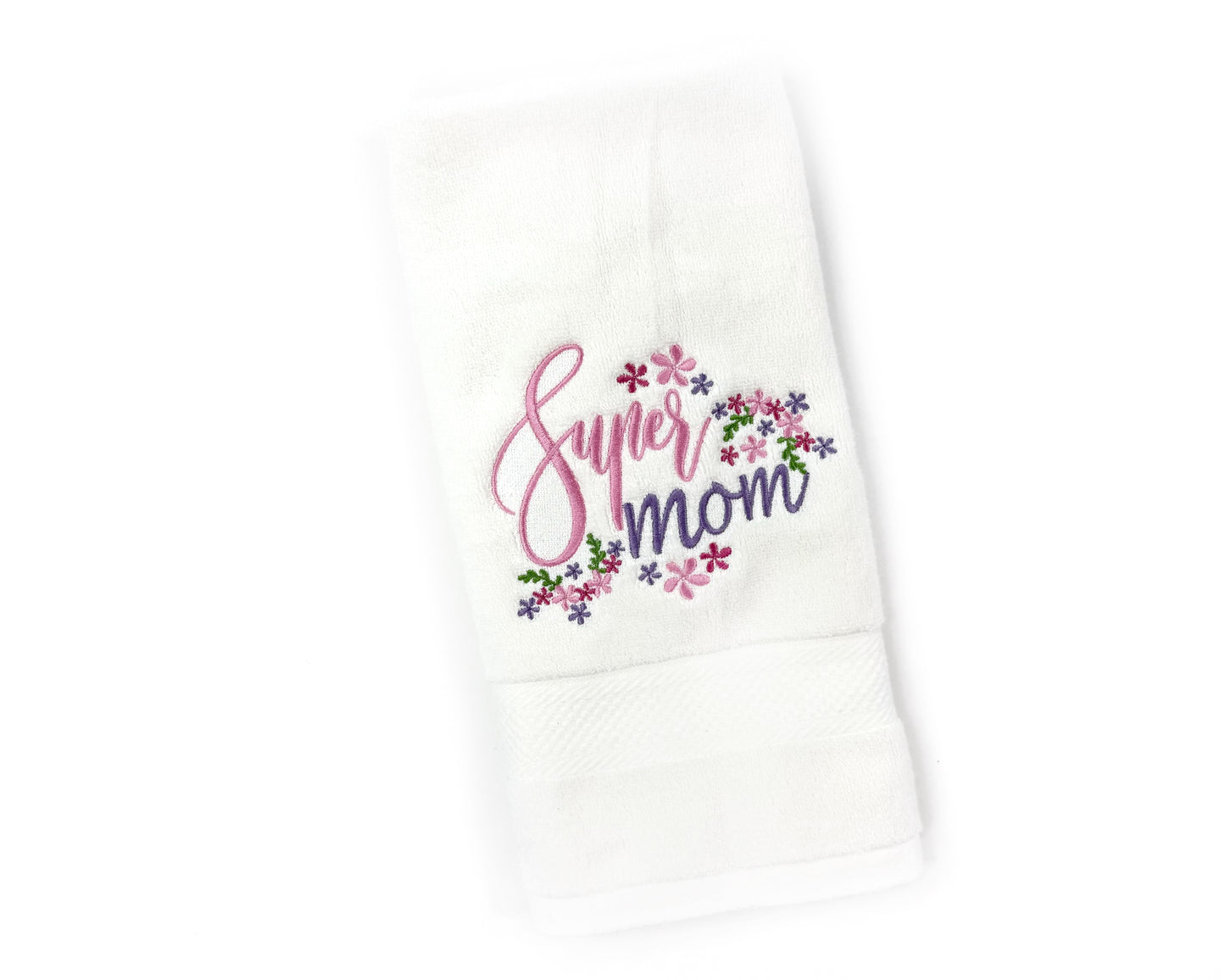 Personalized Embroidered Hand Towel – Custom Gift for Mom, Grandma, or Nana