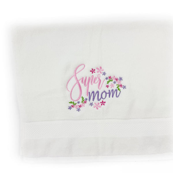 Personalized Embroidered Hand Towel – Custom Gift for Mom, Grandma, or Nana