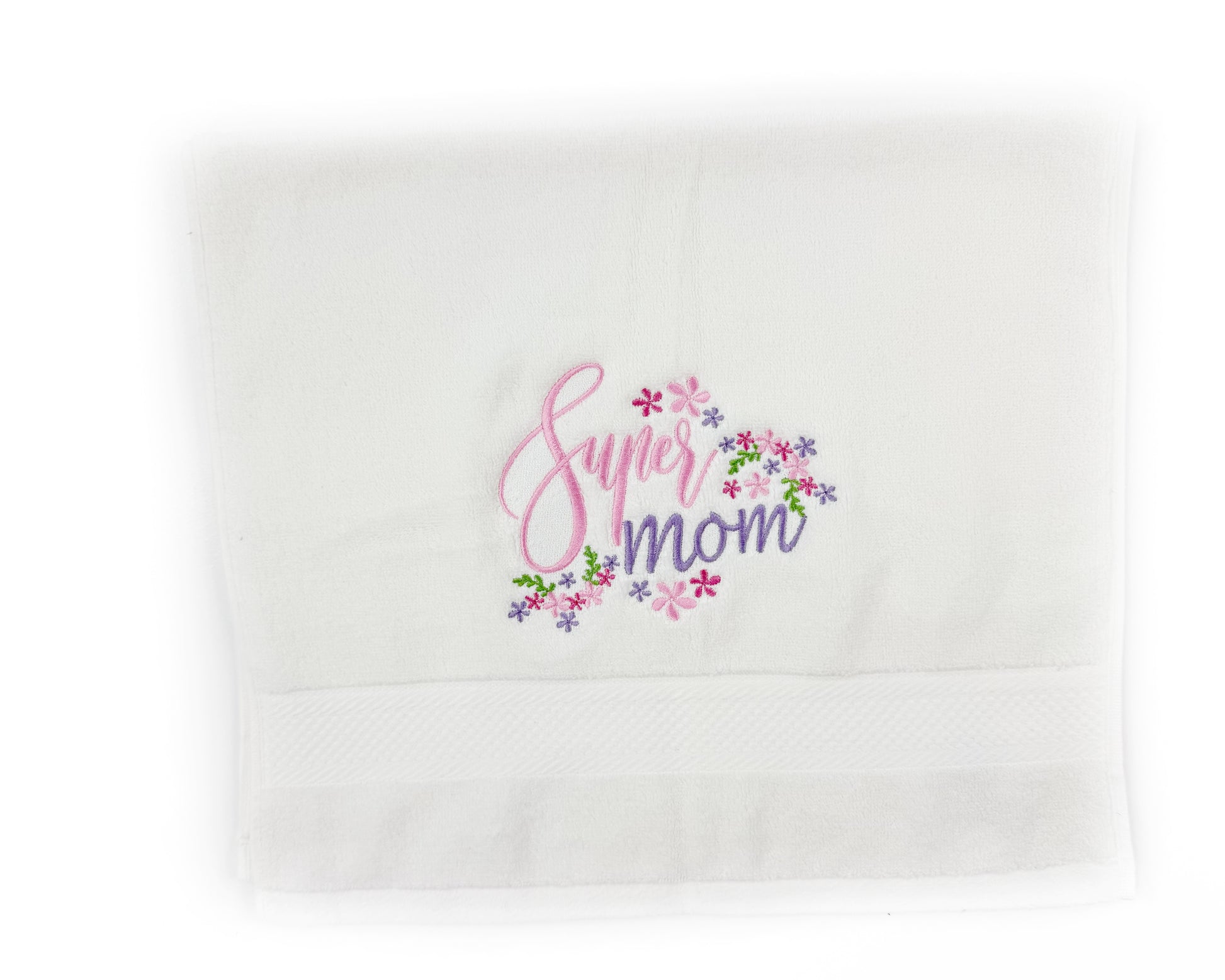 Personalized Embroidered Hand Towel – Custom Gift for Mom, Grandma, or Nana