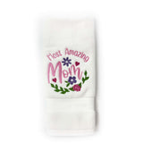 Personalized Embroidered Hand Towel – Custom Gift for Mom, Grandma, or Nana