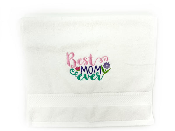 Personalized Embroidered Hand Towel – Custom Gift for Mom, Grandma, or Nana