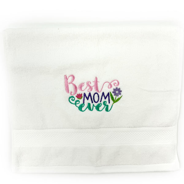 Personalized Embroidered Hand Towel – Custom Gift for Mom, Grandma, or Nana