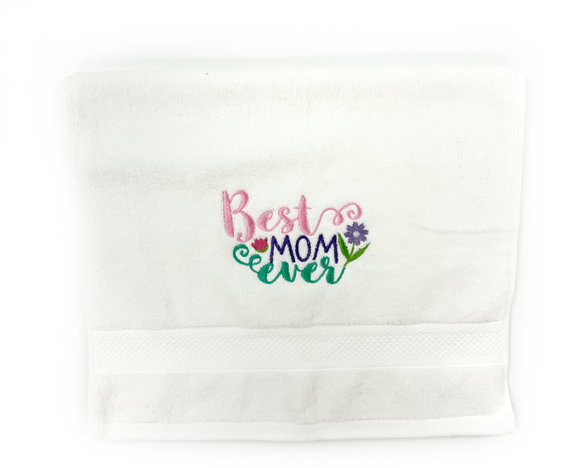 Personalized Embroidered Hand Towel – Custom Gift for Mom, Grandma, or Nana