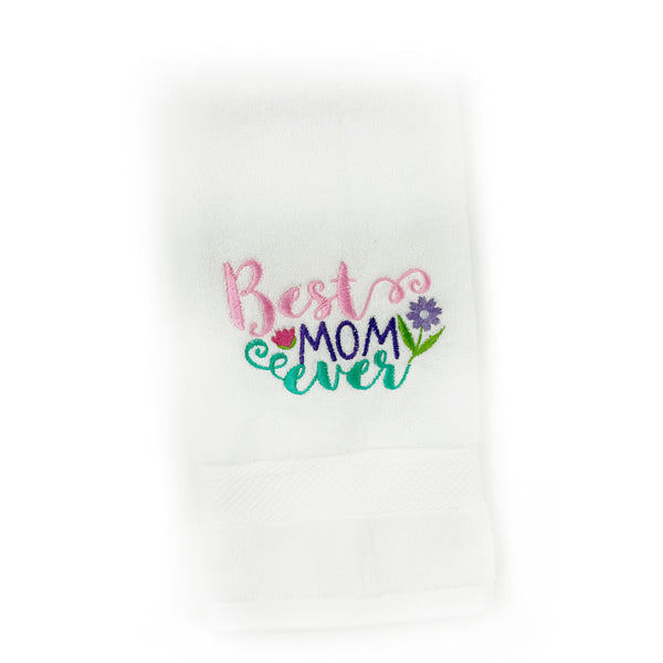 Personalized Embroidered Hand Towel – Custom Gift for Mom, Grandma, or Nana