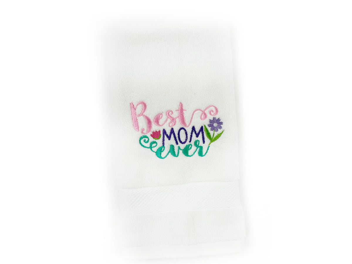 Personalized Embroidered Hand Towel – Custom Gift for Mom, Grandma, or Nana