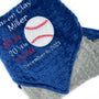 Minky Baby Blanket, Blue Baseball Blanket, Embroidered Birth Stats, Personalized Gift for Baby Boy