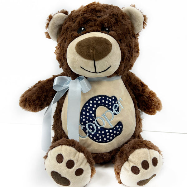 Personalized Brown Teddy Bear, Birth Stats, Bear Stuffed Animal, Newborn Gift, 1st Birthday Gift, Keepsake Bear, Christening Gift for Babies