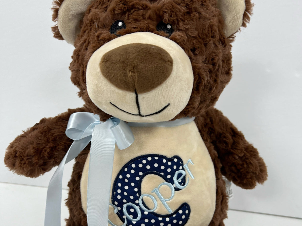 Personalized Brown Teddy Bear, Birth Stats, Bear Stuffed Animal, Newborn Gift, 1st Birthday Gift, Keepsake Bear, Christening Gift for Babies