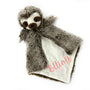 Personalized Brown Sloth Lovey with Embroidered Name or Message