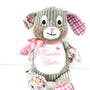 Personalized Pink Patchwork Bunny, Keepsake Gift for Newborn, 1st Birthday Gift, Christening Gift for Babies (Copy)