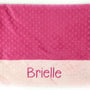 Personalized Minky Pillowcase, Fuchsia and Baby Pink Pillowcase, Personalized Gift for Girls