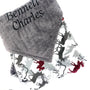 Personalized Minky Baby Blanket, Gray and Red Deer Moose and Bear Design, Newborn Baby Boy Gift, Baby Shower Gift, Blanket with Name