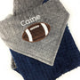 Personalized Football Blanket, Gray and Navy Minky, Gift for Football Fan, Toddler Blanket, Plush Baby Gift, Navy Blanket