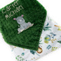 Personalized Minky Blanket, Baby Safari Animals, Embroidered Name and Rhinoceros
