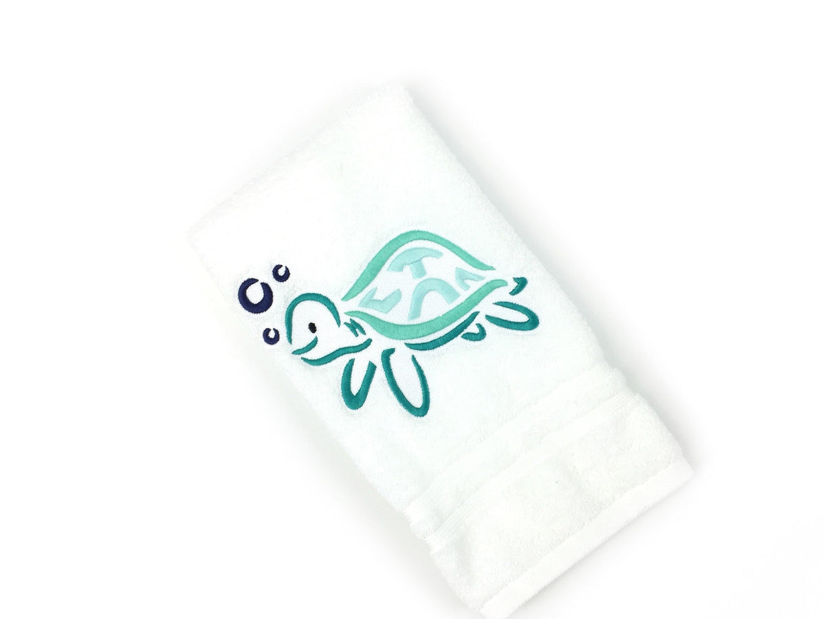 Sea Turtle Bathroom Hand Towel - Decorative Guest Towel