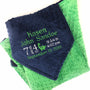 Personalized Baby Blanket, Navy and Green Minky, Baby Birth Stats Blanket, Keepsake Baby Gift, Dinosaur Blanket, Birth Stats Gift for Baby