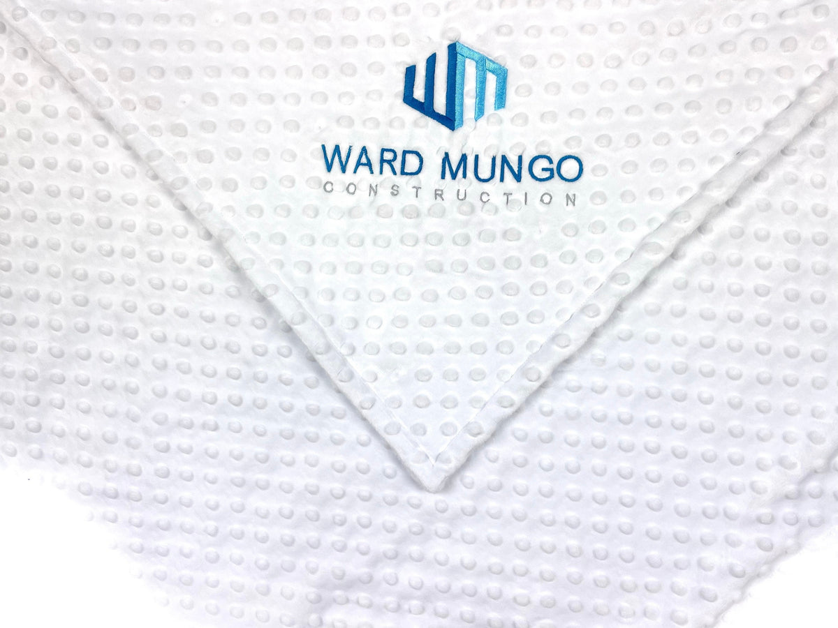 Minky Baby Blanket, Corporate Gift, Logo Blanket, Employee New Baby, Business Gift
