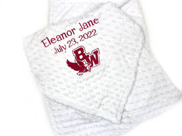 Minky Baby Blanket, Corporate Gift, Logo Blanket, Employee New Baby, Business Gift