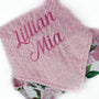 Personalized Baby Blanket, Pink Flower Minky, Plush Newborn Girl Blanket, Floral Keepsake Gift, Custom Baby Blanket, Baby Shower Gift