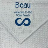Minky Logo Blanket, Personalized Corporate Baby Gift - Scoir Logo