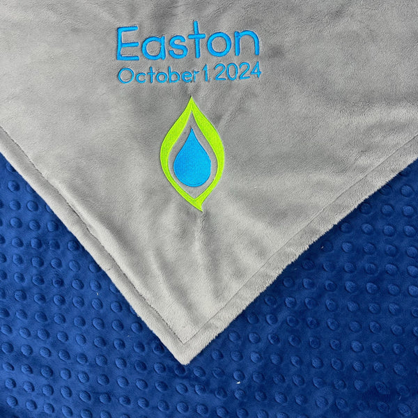 Minky Baby Blanket, Custom Blanket for PurposeEnergy, Personalized Corporate Gift, Company Logo, Personalized Minky Blanket