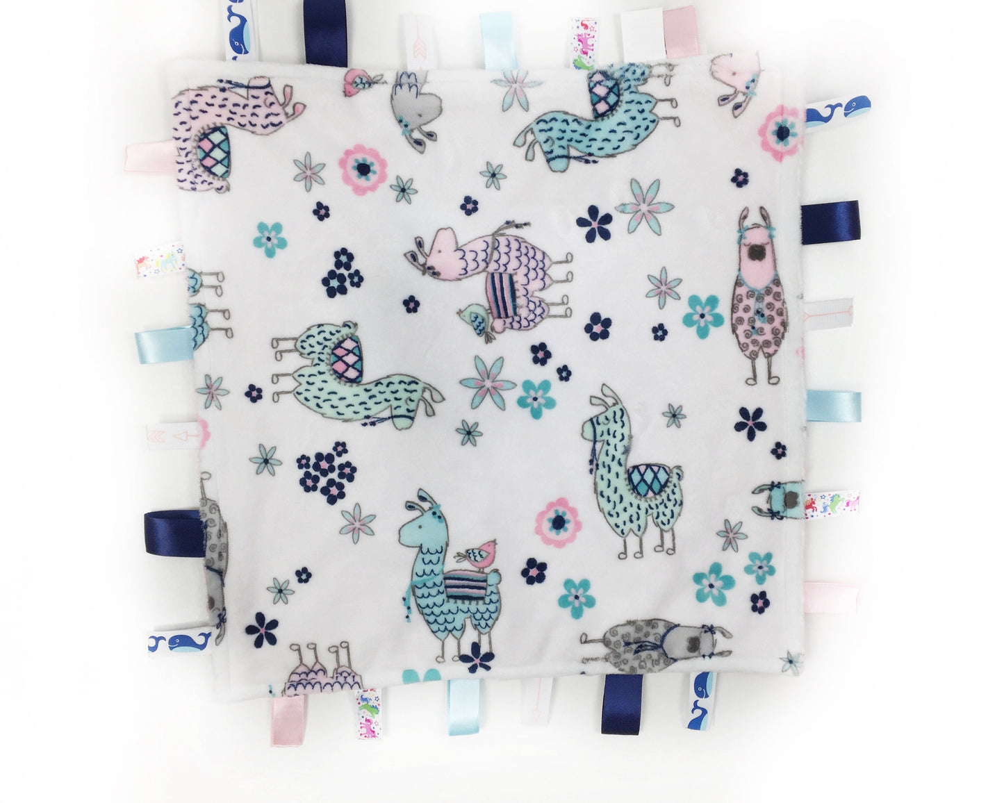 CUSTOM ORDER: Personalized Lovey Tag Blanket, Digitizing Photo, and Two Designs