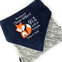 Minky Birth Stats Blanket, Grey Arrows and Navy Minky, Personalized Fox Blanket, Monogrammed Blanket, Personalized Gift for Boys