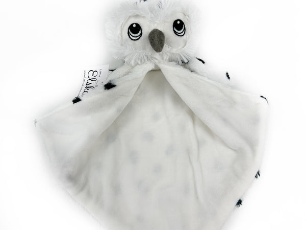 Personalized Owl Lovey, Black and White with Embroidered Name or Message