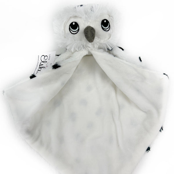Personalized Owl Lovey, Black and White with Embroidered Name or Message