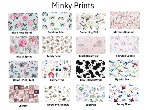 Choose minky fabric color