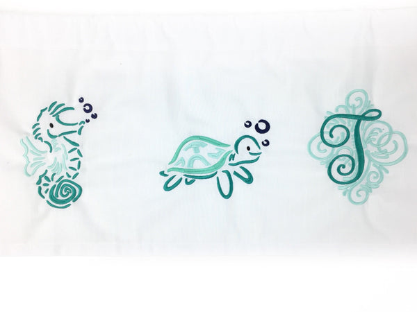 Sea Turtle Bathroom Hand Towel - Decorative Guest Towel