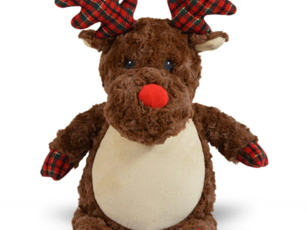 Personalized Brown Reindeer, Christmas Reindeer, Stuffed Animal, Newborn Gift, 1st Birthday Gift, Keepsake