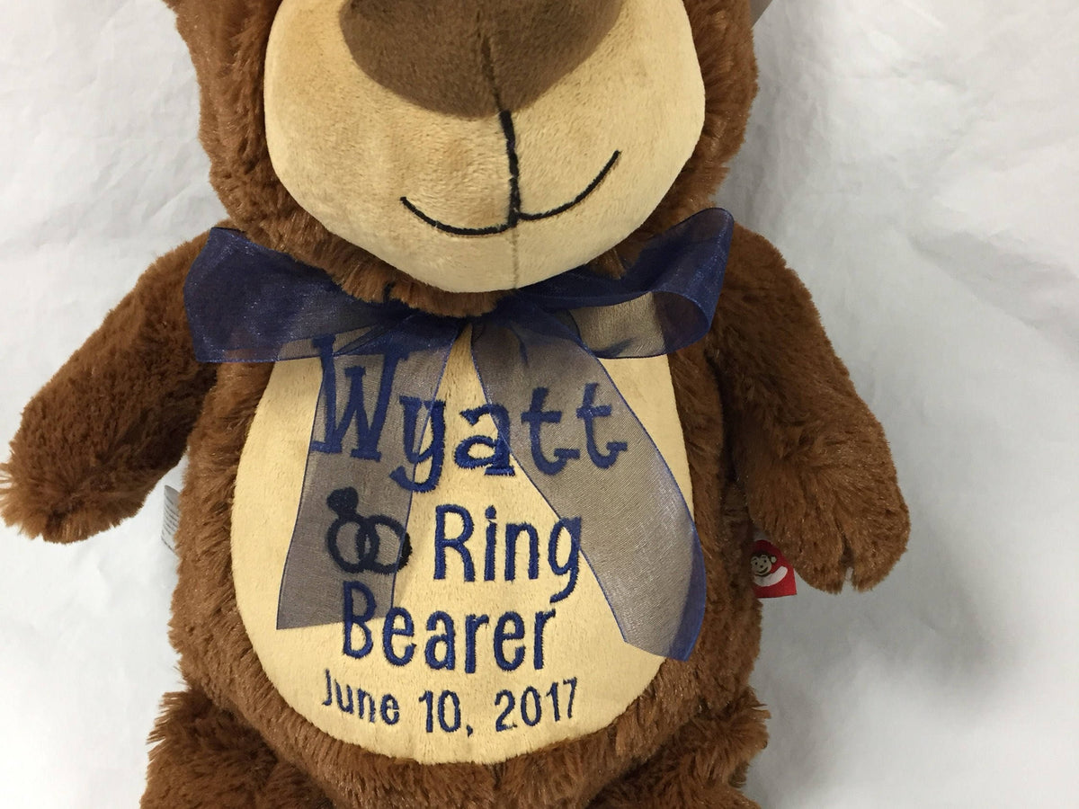 Ring Bearer Teddy Bear for Personalized Gift for Wedding Planner a Stuffed Animal Toy with Name