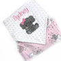 Custom Minky Baby Blanket, Pink and White Minky, Elephant Blanket, Personalized Gift for Newborn Baby Girl, Keepsake Baby Gift
